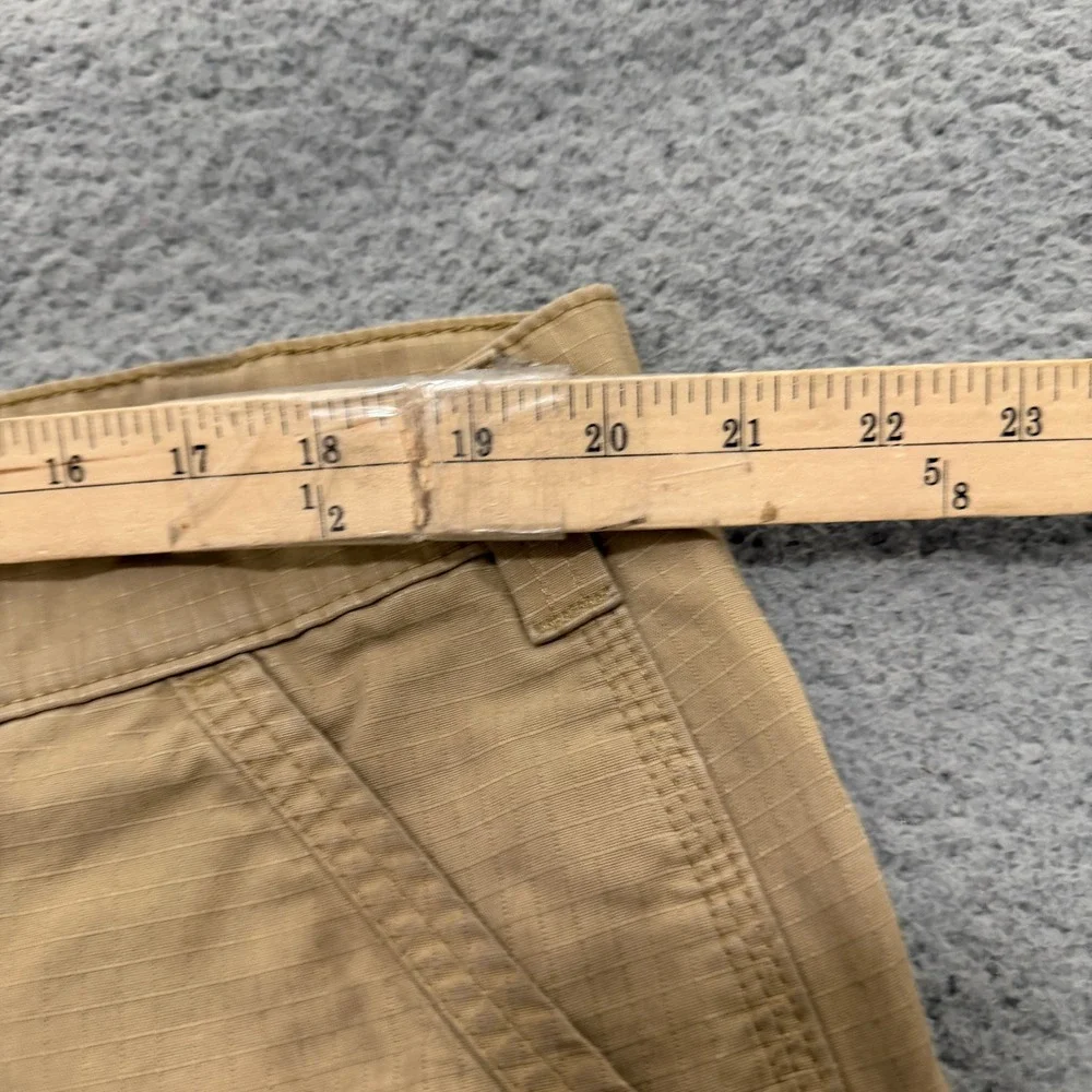 Carhartt Cargo Pants Mens Relaxed Fit Ripstop Tan Khaki 42x32 Workwear Utility
